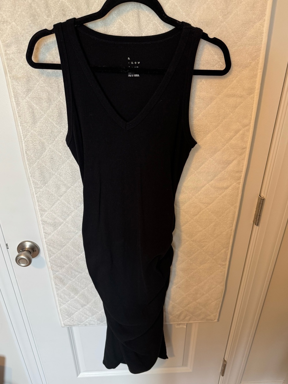 Black Ribber Midi Dress